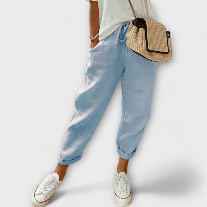 Bibi - Pantalones de lino elegantes y relajados