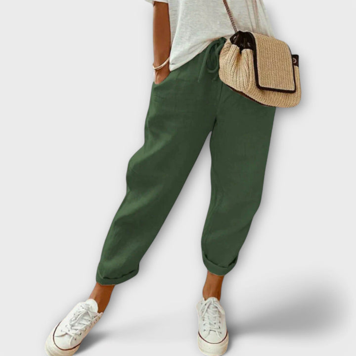 Bibi - Pantalones de lino elegantes y relajados