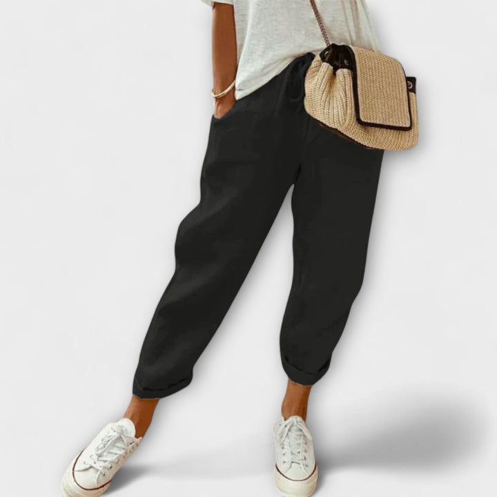 Bibi - Pantalones de lino elegantes y relajados