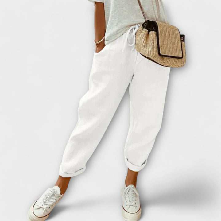Bibi - Pantalones de lino elegantes y relajados